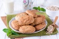 Delicious homemade Oatmeal cookies Royalty Free Stock Photo