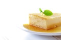 Delicious homemade Panna cotta dessert. Creme caramel, Caramel custard, Custard pudding, Flan Royalty Free Stock Photo