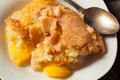 Delicious Homemade Peach Cobbler Royalty Free Stock Photo