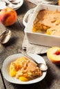 Delicious Homemade Peach Cobbler Royalty Free Stock Photo