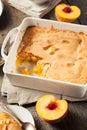 Delicious Homemade Peach Cobbler Royalty Free Stock Photo