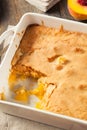 Delicious Homemade Peach Cobbler Royalty Free Stock Photo