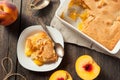 Delicious Homemade Peach Cobbler Royalty Free Stock Photo