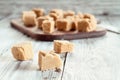 Delicious Homemade Peanut Butter Fudge Ready to Eat Royalty Free Stock Photo