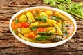 Delicious homemade sambar dish. Royalty Free Stock Photo