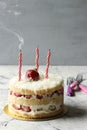 Strawberry fruit cake Royalty Free Stock Photo