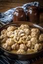 Delicious homemade swedish meatballs with mushroom cream sauce. Royalty Free Stock Photo