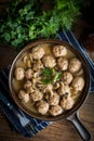 Delicious homemade swedish meatballs Royalty Free Stock Photo