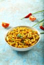 Healthy breakefst - vegetarian pasta Royalty Free Stock Photo