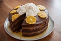 Delicious homemade vegan chocolate orange cake