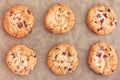 Delicious Homemade White Chocolate Chip Cranberry Cookies Royalty Free Stock Photo