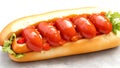 Delicious hot dogs with ketchup Ai Generated Royalty Free Stock Photo