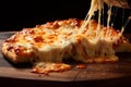 Delicious Hot pizza melted cheese. Generate Ai Royalty Free Stock Photo