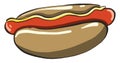 Delicious hotdog, illustration, vector