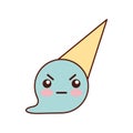 Delicious ice cream cone kawaii character Royalty Free Stock Photo