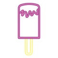 delicious ice cream popsicle neon image