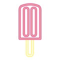 delicious ice cream popsicle neon image