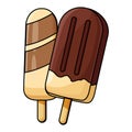 Delicious ice lolly icon cartoon