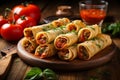Delicious Italian Cannelloni with Copy Space - Appetizing Pasta Dishes for Food Lovers