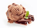 Delicious Italian chocolate ice cream or gelato Royalty Free Stock Photo