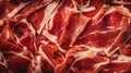 Delicious Jamon Meat Product Horizontal Background.