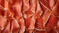 Delicious Jamon Meat Product Horizontal Background.