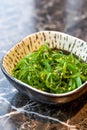 A delicious Japanese dish with cold Chinese seaweed Royalty Free Stock Photo