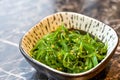 A delicious Japanese dish with cold Chinese seaweed Royalty Free Stock Photo