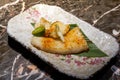 A delicious Japanese dish, pan-fried cod fillets
