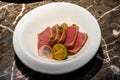 A delicious Japanese dish, seared tuna fillets