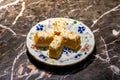 A delicious Japanese dish, sweet pumpkin cake Royalty Free Stock Photo