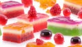 Delicious jelly cake isolated on white Royalty Free Stock Photo