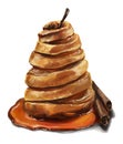 Baked pear wrapped in delicious crusty dough with added cinnamon and syrup