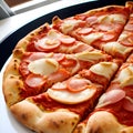 Delicious Juicy Pizza with Cheddar Cheese.