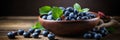 Delicious juneberries freshly harvested background banner for food and nutrition concepts