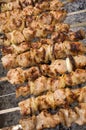 Delicious kabobs on a char-grill Royalty Free Stock Photo