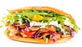 Delicious kebab sandwich isolated Royalty Free Stock Photo