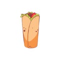 Delicious kebab vector illustration on white background