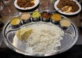 Delicious kerala food on a steel plate