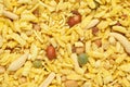 Delicious Khatta Meetha namkeen full-frame wallpaper, made with peanuts, sugar, raisins, and besan sev. Royalty Free Stock Photo