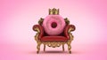 Delicious King donut. 3d render