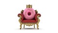 Delicious King donut. 3d render