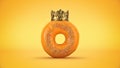 Delicious King donut. 3d rendering