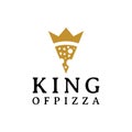 King of pizza logo design