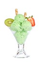 Delicious kiwi ice cream Royalty Free Stock Photo