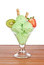 Delicious kiwi ice cream Royalty Free Stock Photo