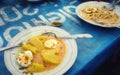 Delicious laksa and noodle egg at Palembang street food