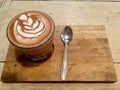 Delicious . latte design. Hot caffe mocha. top view. Drink. Royalty Free Stock Photo