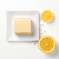 Delicious Lemon Bars With A Cup Of Coffee - Top View