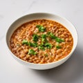 Delicious Lentil Soup Bowl With Fresh Parsley - High Quality Stock Photo Royalty Free Stock Photo
